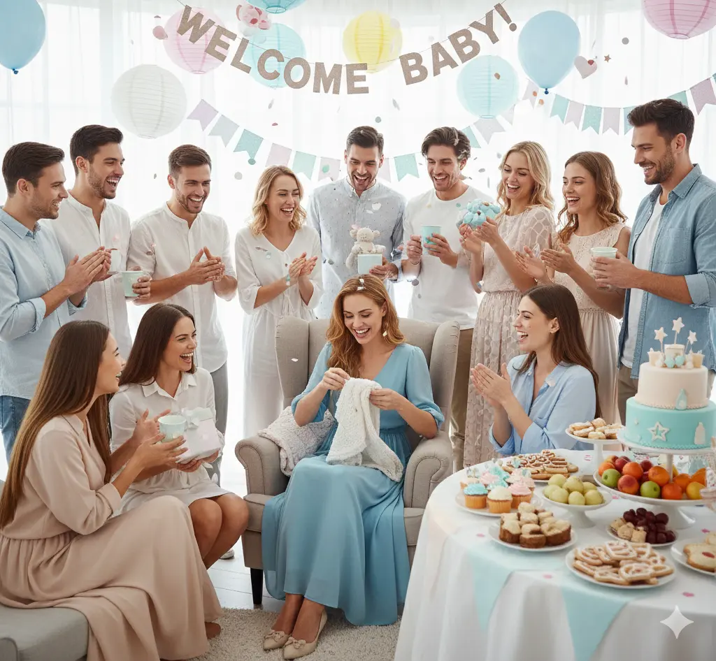 Scénographie Baby Shower pastel et douce 85